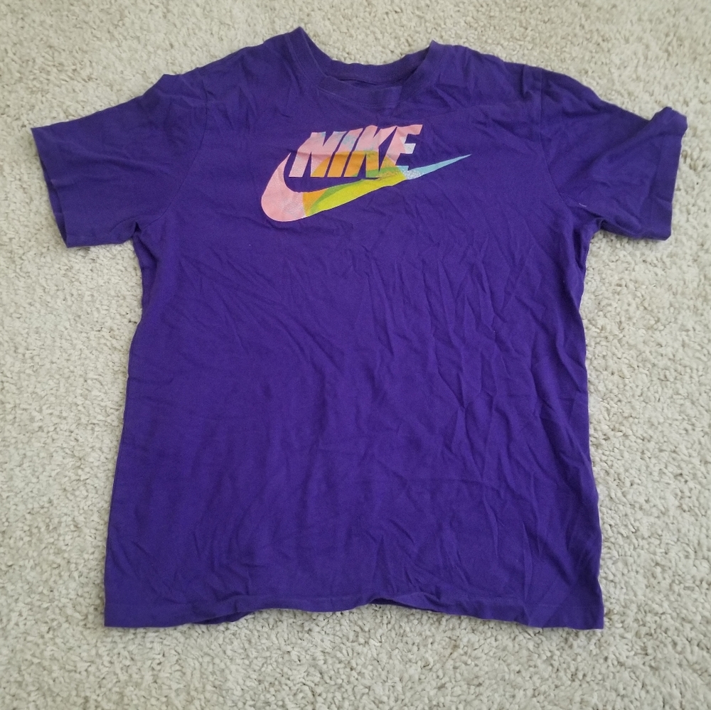 Nike Tee Men's Swoosh Spell Out Logo Shirt M